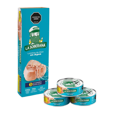 Atún La Soberana Tripack Agua 80g
